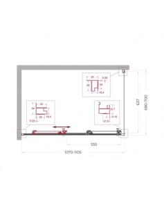 Душевой уголок BelBagno UNO-195-AHF-31-110/70-C-Cr 110*70 хром