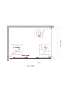 Душевой уголок BelBagno UNO-195-AHF-31-110/80-C-Cr 110*80 хром