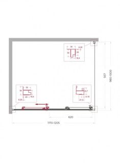 Душевой уголок BelBagno UNO-195-AHF-31-120/100-C-Cr 120*100 хром