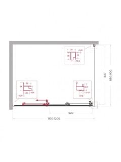 Душевой уголок BelBagno UNO-195-AHF-31-120/90-C-NERO 120*90 черный матовый