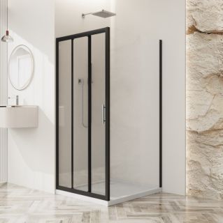Душевой уголок BelBagno UNO-195-AHF-31-120/90-P-NERO 120*90 черный матовый