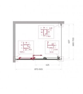 Душевой уголок BelBagno UNO-195-AHF-31-90/70-C-NERO 90*70 черный матовый