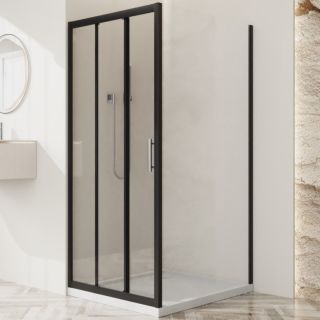 Душевой уголок BelBagno UNO-195-AHF-31-90/80-C-NERO 90*80 черный матовый