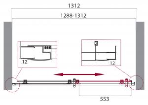 Душевая дверь BelBagno Uno-195 UNO-195-BF-1-130-CH-CR 130см хром