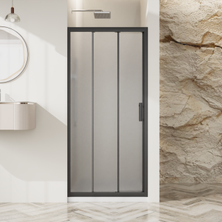 Душевая дверь BelBagno UNO-195-BF-3-120-P-NERO черный матовый