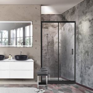 Душевая дверь BelBagno Uno 130см чёрный UNO-195-BF-1-130-C-NERO