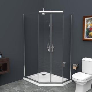 Душевой уголок BelBagno UNO-195-PH-2-120/90-C-Cr хром