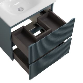 База под раковину BelBagno подвесная с фрезерованными ручками по всей длине фасада с двумя выкатн. ящ. 600x455x608, UNO-600-2C-SO-AO голубой матовый