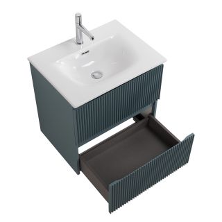 База под раковину BelBagno подвесная с фрезерованными ручками по всей длине фасада с двумя выкатн. ящ. 600x455x608, UNO-600-2C-SO-AO голубой матовый