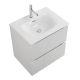 База под раковину BelBagno подвесная с фрезерованными ручками по всей длине фасада с двумя выкатн. ящ.600x455x608, UNO-600-2C-SO-BO белый матовый