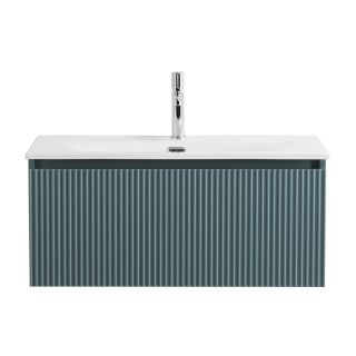 База под раковину BelBagno подвесная с фрезерованными ручками по всей длине фасада с одним выкатн. ящ  800x455x350, UNO-800-1C-SO-AO голубой матовый