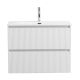 База под раковину BelBagno подвесная с фрезерованными ручками по всей длине фасада с двумя выкатн. ящ., Bianco Opaco, 800x455x608, UNO-800-2C-SO-BO белый матовый