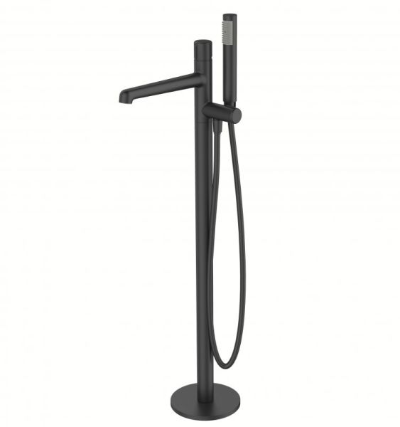 Напольный смеситель для ванны BelBagno Uno чёрный матовый UNO-FMT-NERO
