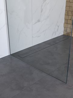 Душевая перегородка Belbagno UNO-L-1-TB-100-C-Cr хром