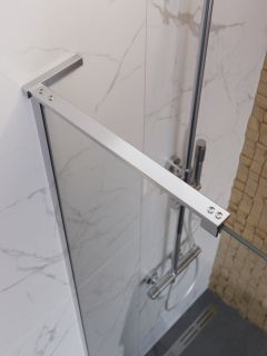 Душевая перегородка Belbagno UNO-L-1-TB-100-C-Cr хром