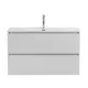 База под раковину BelBagno подвесная с фрезерованными ручк. по всей длине фасада с двум выкатн. ящ., Bianco Opaco,1000x395x608,UNO-MINI-1000-2C-SO-BO белый матовый
