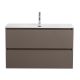 База под раковину BelBagno подвесная с фрезерованными ручками по всей длине фасада с двумя выкат. ящ.1000x395x608,UNO-MINI-1000-2C-SO-СO бежевый матовый