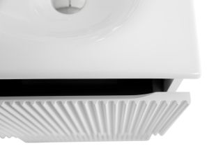 База под раковину BelBagno подвесная с фрезерованными ручками по всей длине фасада с двумя выкатн. ящ., Bianco Opaco,700x395x608,UNO-MINI-700-2C-SO-BO белый матовый