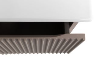 База под раковину BelBagno подвесная с фрезерованными ручками по всей длине фасада с двумя выкатн. ящ., 800x395x608,UNO-MINI-800-2C-SO-СO бежевый матовый