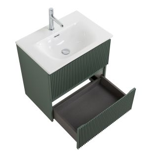 База под раковину BelBagno подвесная с фрезерованными ручками по всей длине фасада с двумя выкат. ящ., 800x395x608,UNO-MINI-800-2C-SO-VO еловый матовый