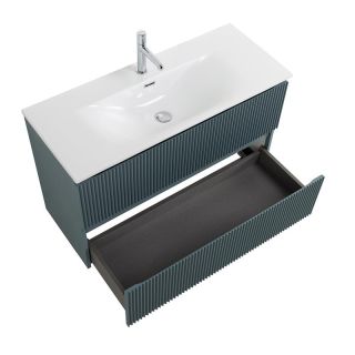 База под раковину BelBagno подвесная с фрезерованными ручками по всей длине фасада с двумя выкатн. ящ.,900x395x608,UNO-MINI-900-2C-SO-AO голубой матовый