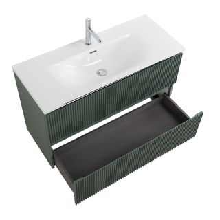 База под раковину BelBagno подвесная с фрезерованными ручками по всей длине фасада с двумя выкатн. ящ., 900x395x608,UNO-MINI-900-2C-SO-VO еловый матовый