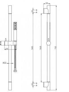 Душевой гарнитур BelBagno UNO-SAL-ORO золото