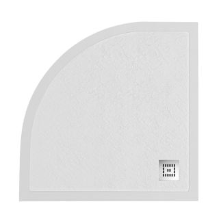 Душевой поддон  BelBagno UNO TRAY-MR-UNO-R-90-550-35-W-CR из искусственного мрамора в комплекте с сифоном