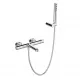 Смеситель BelBagno для ванны и душа в комплекте с ручным душем, шлангом и держателем, хром UNO-VASM/DFS-CRM