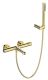 Смеситель BelBagno для ванны и душа в комплекте с ручным душем, шлангом и держателем, золото UNO-VASM/DFS-ORO
