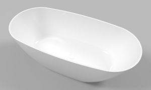 Ванна из искусственного камня Whitecross Onyx D 0207.160075.100 160x75см белый глянец