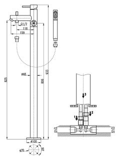 Смеситель для ванны Rav Slezak Seina SE949.5SM золото