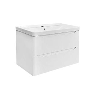 Тумба с раковиной Azario Lotos CS00083931 80 см белый глянец