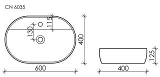 Раковина Ceramica Nova Element CN6035 60см белый Раковина Ceramica Nova Element CN6035 60см белый