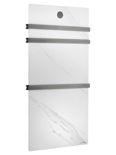 Полотенцесушитель электрический Wonzon & Woghand Stuttgart WW-A503-GM 42x80 см с каменной плитой белый мрамор/тёмный графит