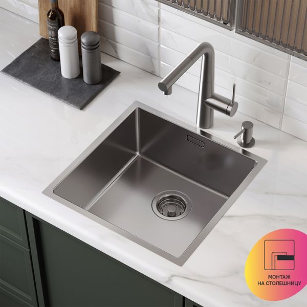Кухонная мойка IDDIS Prime PRI44S0i77 44см сатин
