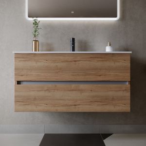 Подвесная тумба под раковину Sancos Urban UR100EG 100см дуб галифакс натуральный