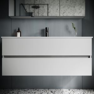 Подвесная тумба под раковину Sancos Urban UR120-1W 120см белый глянец