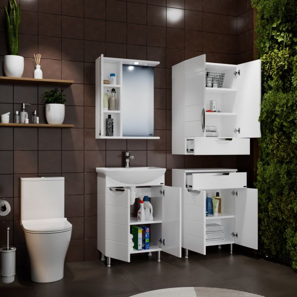 Напольная тумба под раковину Санта Родос 206022 60 см белый