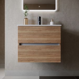 Подвесная тумба под раковину Sancos Urban UR60EG 60см дуб галифакс натуральный