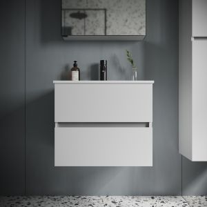 Подвесная тумба под раковину Sancos Urban UR60W 60см белый глянец