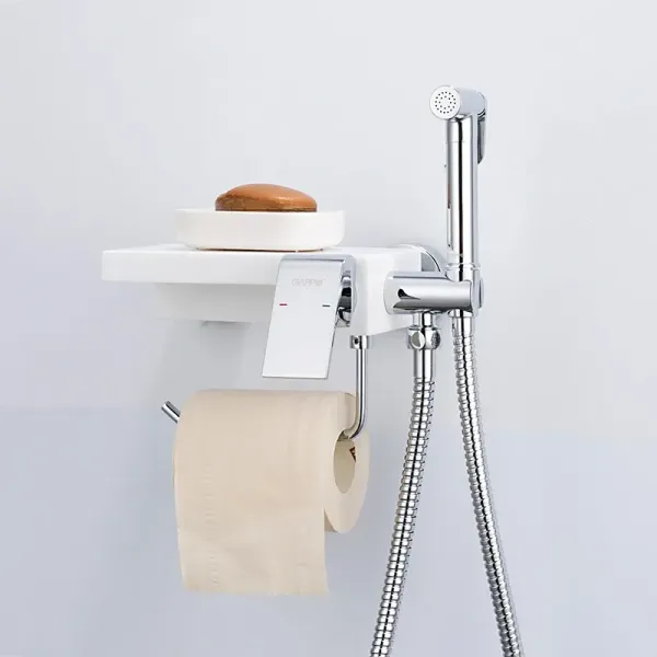 Гигиенический душ со смесителем и бумагодержателем Gappo G7296 хром