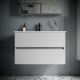 Подвесная тумба под раковину Sancos Urban UR80W 80см белый глянец