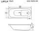 Гидромассажная ванна Whitecross Layla 0102.170075.100.RELAX.BR 170x75см Relax бронза