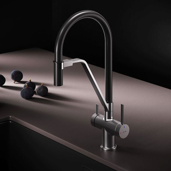 Смеситель для кухни Am.Pm Func F8F07812 черный хром