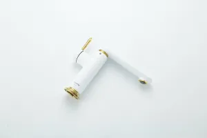 Смеситель для раковины Gappo G1009-83 белый/золото