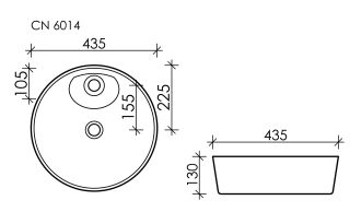 Раковина Ceramica Nova Element CN6014 44см белый Раковина Ceramica Nova Element CN6014 44см белый