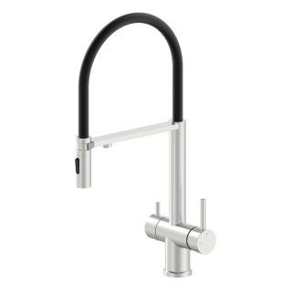 Смеситель для кухни Wonzon & Woghand WW-88458009-BN с гибким изливом и подключением фильтра брашированный никель Смеситель для кухни Wonzon & Woghand WW-88458009-BN с гибким изливом и подключением фильтра брашированный никель