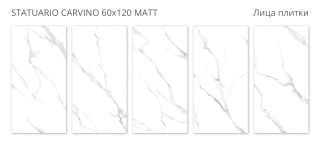 Керамогранит Staro Rizzi Statuario  Carvino Matt УТ-00000293 48262009 60x120