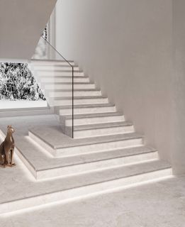 Керамогранит Staro Ступень L УТ-00000685 60759286  MYSTICAL CHARM BIANCO 32X120 MATT с подступенником